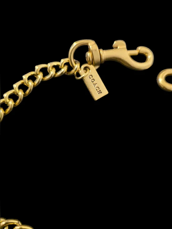 Letter "C" Gold-Tone Bag Chain with Multicolor Enamel Accents - Picture 5 of 6